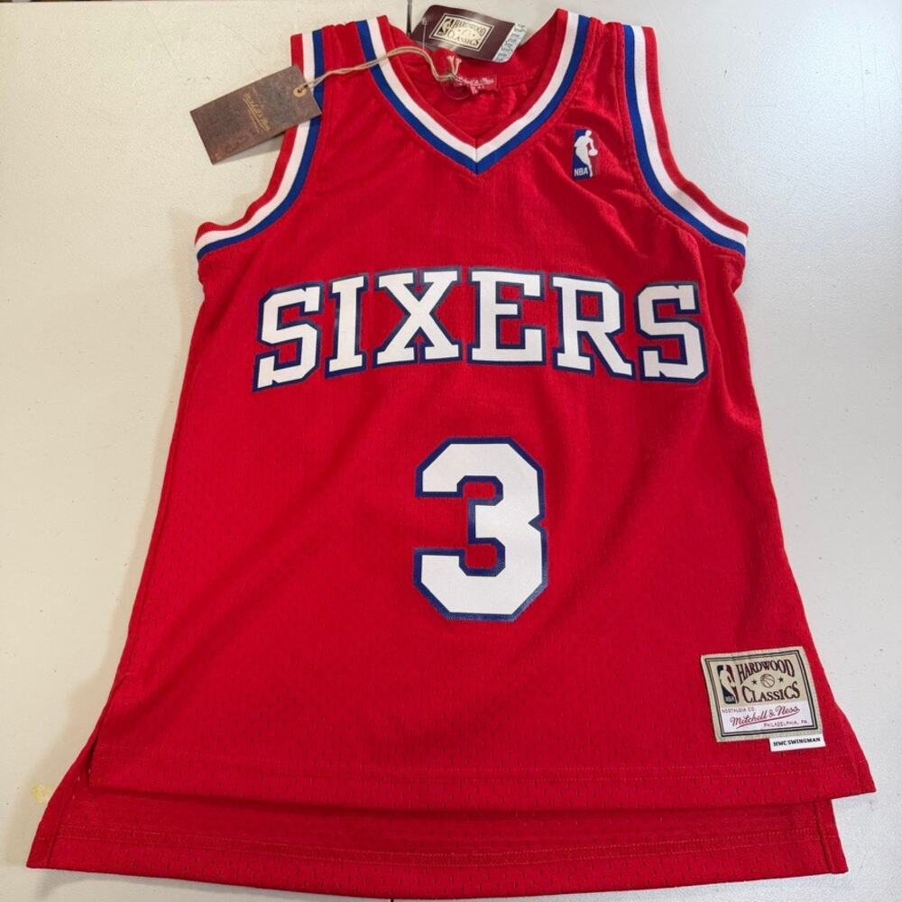 Allen Iverson Philadelphia 76ers Mitchell & Ness Women's Swingman Jersey S NWT